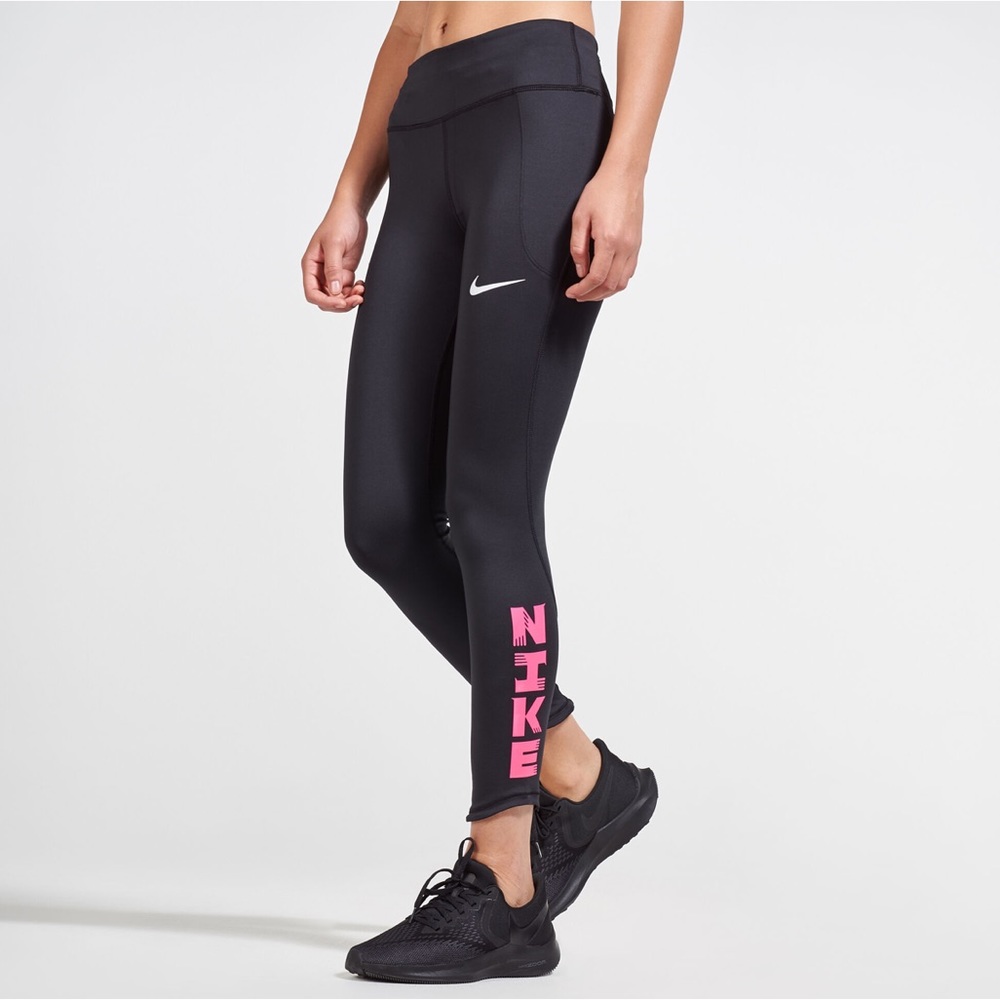 Nike Women’s Dri-Fit Icon Clash Fast 7/8 Black Pink Leggings
Size XS